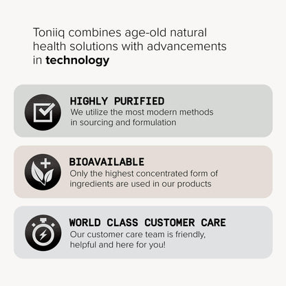 Toniiq Lion’s Mane - Ultra High Potency 10:1 Extract with 30% Polysaccharides - Highly Concentrated & Bioactive - Third-Party Lab Tested - 120 Capsules - Maple Wellness Supplements