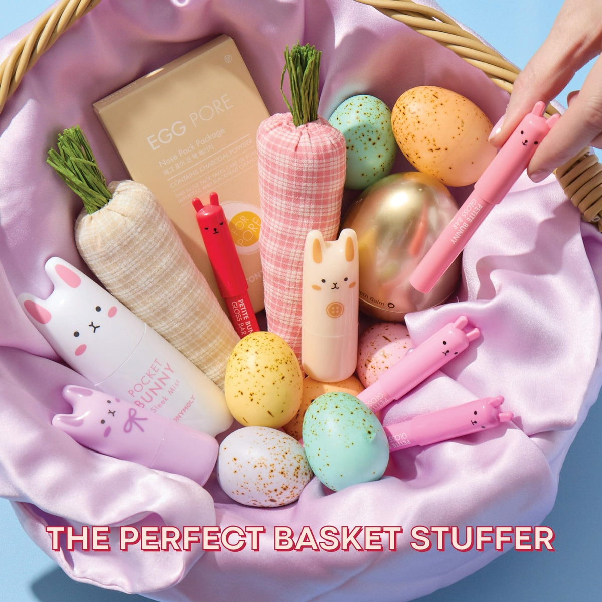 TONYMOLY Petit Bunny Lip Gloss – Easter Basket Stuffer, Cute Bunny Lip Crayon, Hydrating Korean Lip Gloss with Vitamin E for Soft, Juicy Cherry - Maple Wellness Supplements