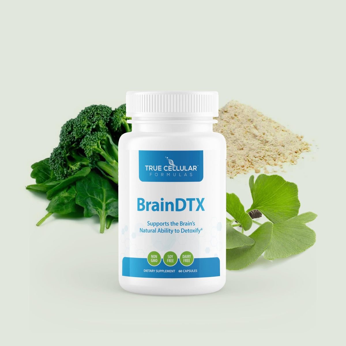 True Cellular Formulas BrainDTX - Supports Cognitive Function, Focus & Mental Clarity - Promotes Clear Thinking & Memory - with Alpha Lipoic Acid & Biotin - Antioxidant Support - 60 Capsules - Maple Wellness Supplements