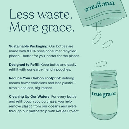 True Grace Daily Men’s Multivitamin 50+ - 60 Easy-to-Swallow Tablets - Immune, Energy, Longevity & Memory Support - Maple Wellness Supplements