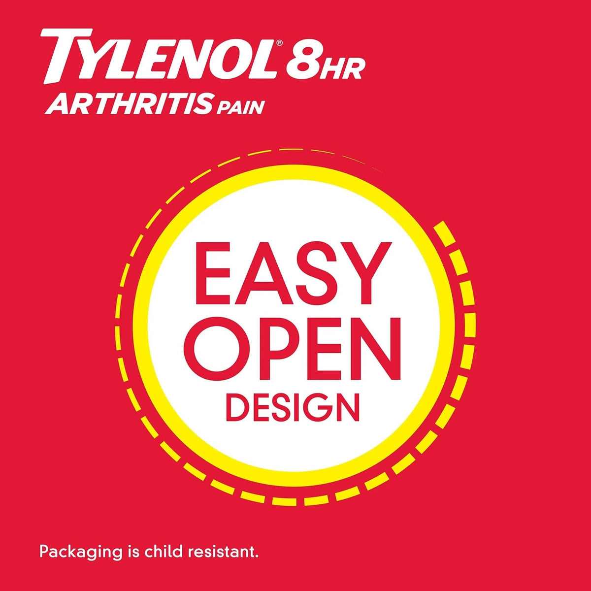 Tylenol 8HR Arthritis Pain Relief Caplets, Fast, Strong Pain Relief, 650 mg Acetaminophen for Minor Arthritis & Joint Pain, Fever Reducer, Extended Release, Won't Irritate Stomach, 100 Count - Maple Wellness Supplements