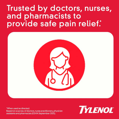 Tylenol 8HR Arthritis Pain Relief Caplets, Fast, Strong Pain Relief, 650 mg Acetaminophen for Minor Arthritis & Joint Pain, Fever Reducer, Extended Release, Won't Irritate Stomach, 100 Count - Maple Wellness Supplements