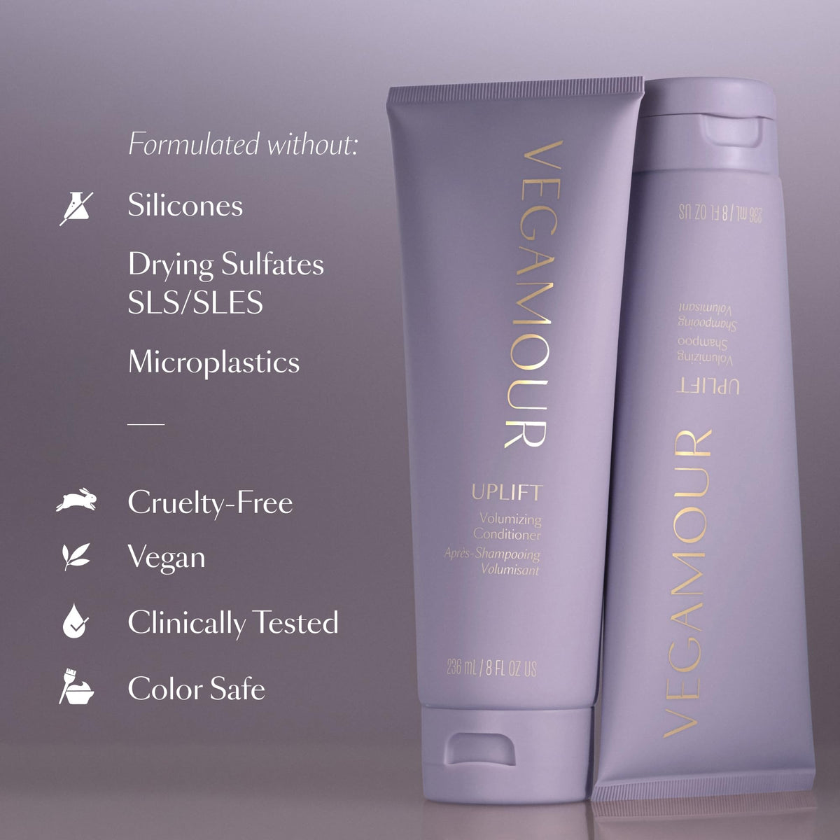 Uplift Volumizing Shampoo & Conditioner Kit, For Fine & Flat Hair, Provides Volume, Non Sticky Formula for Healthy Fuller Looking Hair - Maple Wellness Supplements