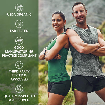 USDA Organic Plant Based Nitric Oxide Booster Powder Supplement for Men & Women. Caffeine Free Supplements 5 Top Organic Ingredients. Beet Root, Tart Cherry, Acerola Cherry, Pomegranate, Red Ginseng - Maple Wellness Supplements