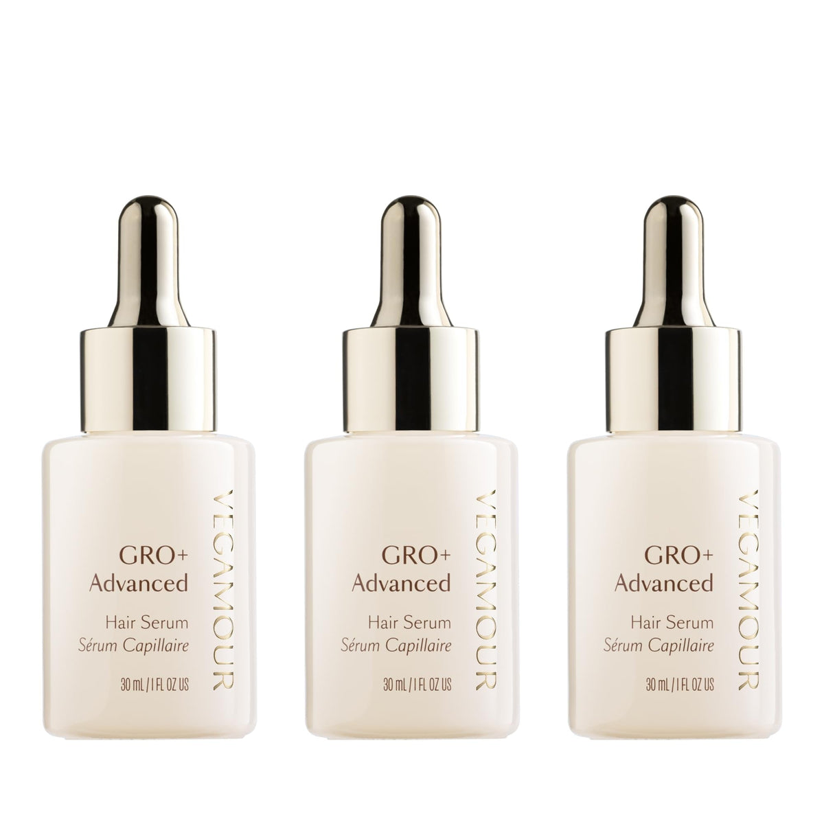 VEGAMOUR GRO+ Advanced Hair Serum for Improving Hair Density, Tonic Reduces Shedding and Promotes a Healthy Scalp, 3 pack - Maple Wellness Supplements