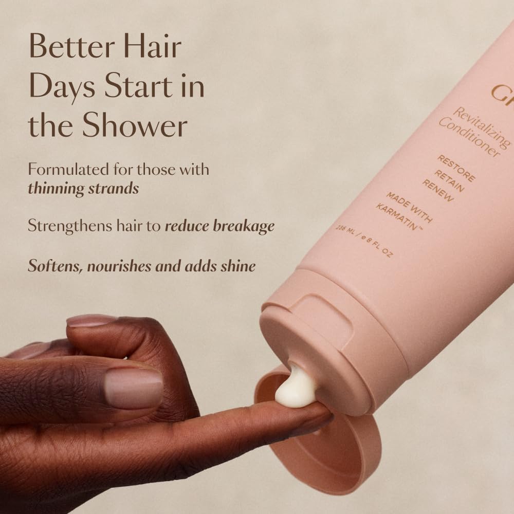 VEGAMOUR GRO Revitalizing Conditioner | Smooths, Strengthens and Adds Shine to Thinning Hair | Clean, Vegan, Cruelty-Free, Clinically Proven and Color Safe (8 Fl Oz) - Maple Wellness Supplements
