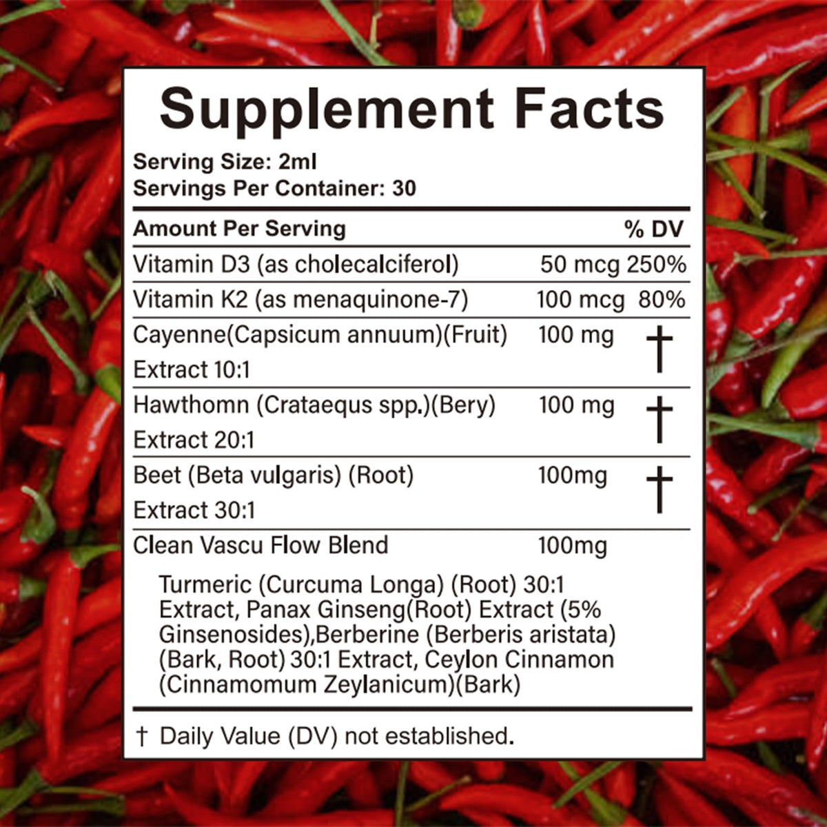 Velestoff Cayenne Pepper Drops, Cayenne Circulation Blend with Hawthorn Beet Root Turmeric Vitamin K2 D3 - Vegan, Non-GMO - 2FL.OZ (2 PCS) - Maple Wellness Supplements