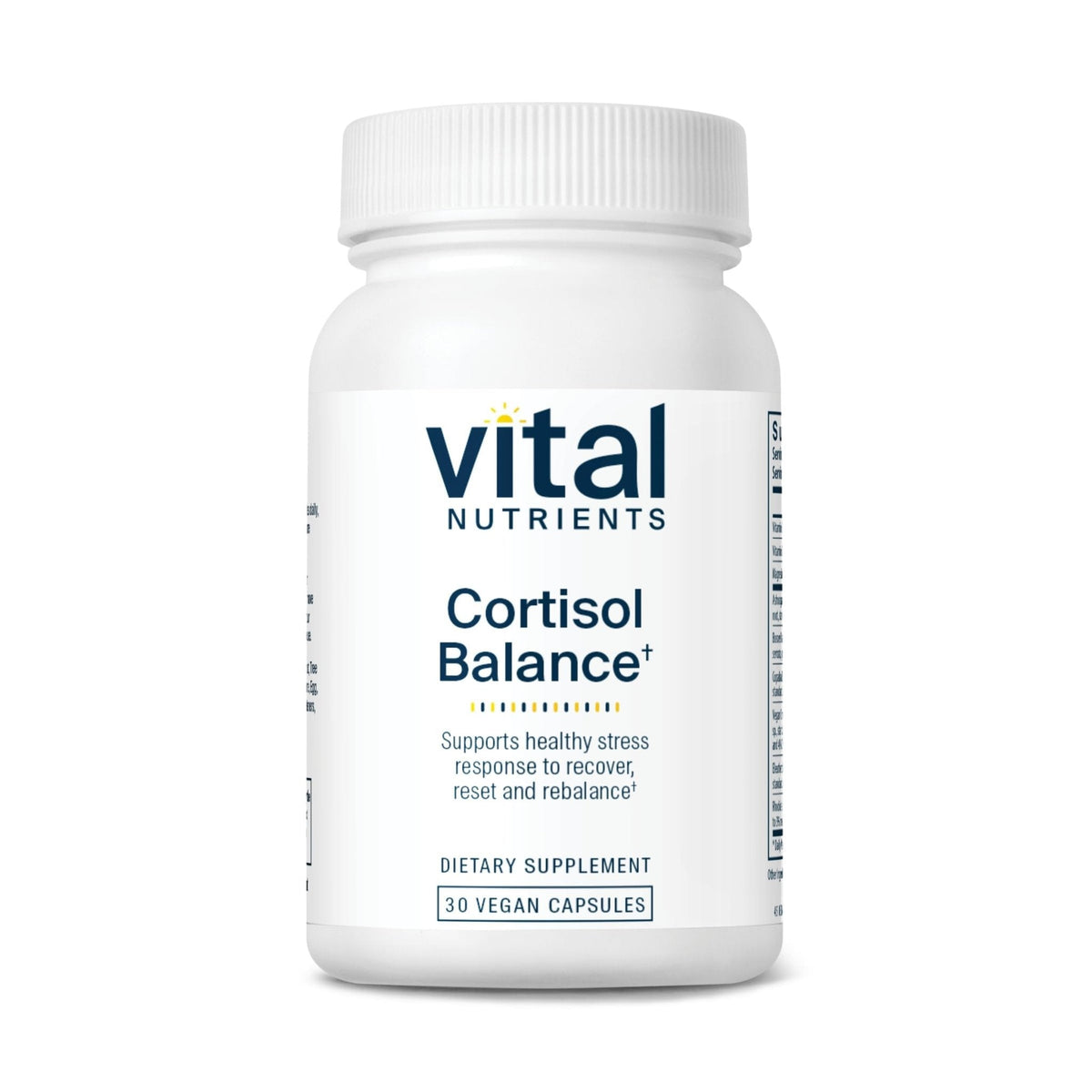 Vital Nutrients Cortisol Balance - Vegan Stress Relief Supplement - Cortisol Manager Supports Energy & Stress Levels - Ashwagandha & Magnesium for Relaxation - Gluten, Dairy, Soy Free - 30 Capsules - Maple Wellness Supplements