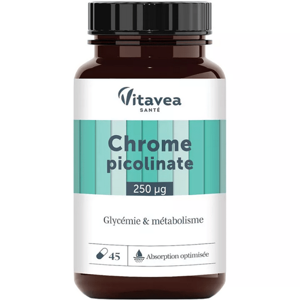 Buy ​Vitavea Chrome Picolinate 250µg Glycemia & Metabolism 45 capsules - Vitaza UK Supplements UK