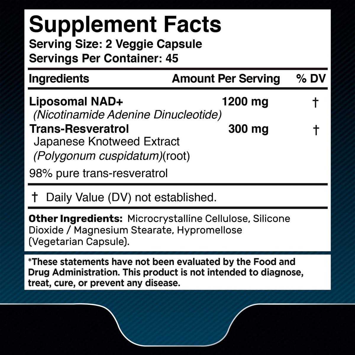 Wellness LABSRX Liposomal NAD Supplement, 1500mg - USA Made, NAD Resveratrol Supplement for Women and Men, NAD+ Support Cellular Health - Maple Wellness Supplements