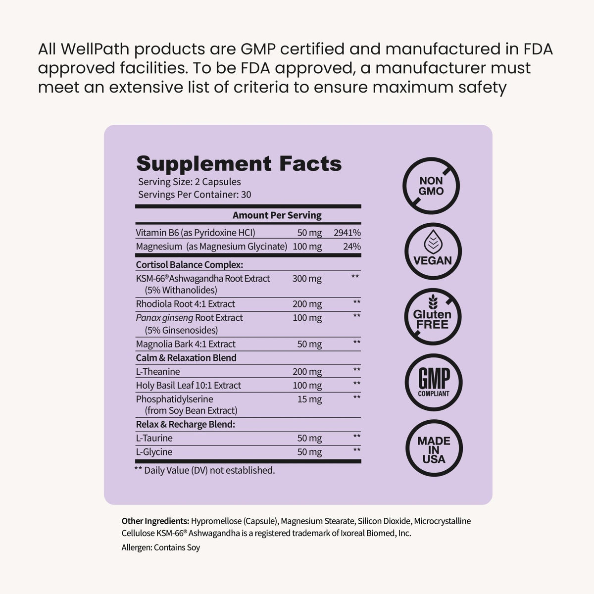 WellPath Soothe Cortisol Manager - Cortisol Supplements for Women with KSM-66® Ashwagandha & L-Theanine - Stress Support, Detox - 11-in-1 Complex, Vegan, Made in USA, Non-GMO, 60 Ct - Maple Wellness Supplements