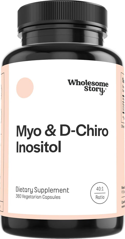 Wholesome Story Myo-Inositol & D-Chiro Inositol Supplement for Women | Fertility Supplements for Hormonal Balance & Ovarian Health Support - Maple Wellness Supplements