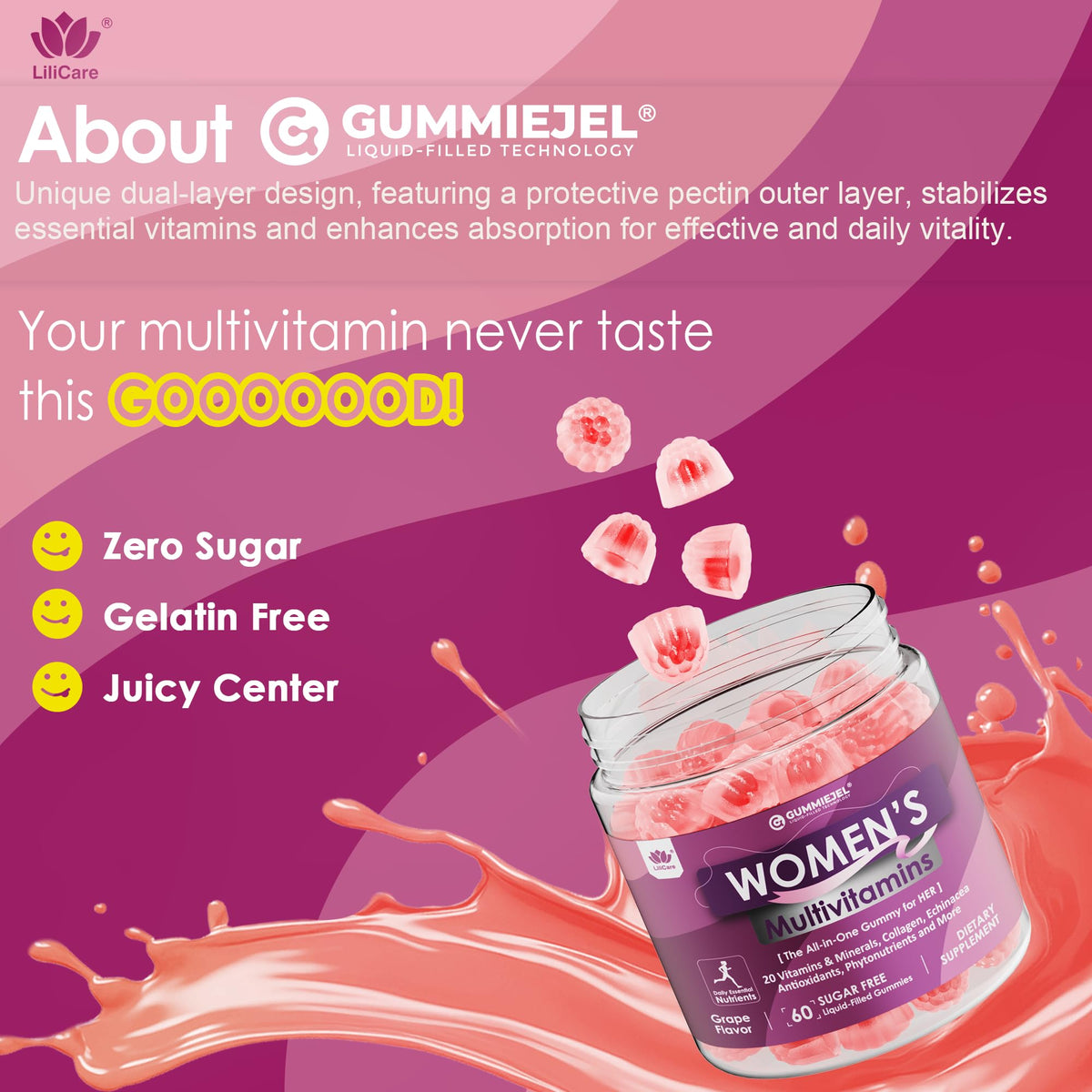 Womens Multivitamin Gummy, Methylated Multivitamin for Women, Biotin, Methylfolate, Iron, Collagen, Vitamins A C D, B Complex, Antioxidants for Women's Daily Support, - Maple Wellness Supplements